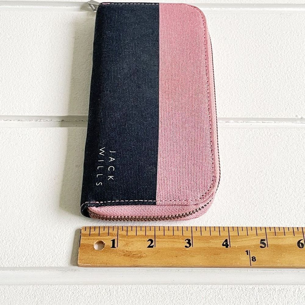 Jack Wills Pink & Navy Continental Style Wallet New - Picture 12 of 12